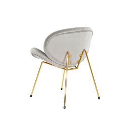 DKD Home Decor Silla Jiete polyester Gris Claro Dorado 62 x 58 x 73 cm Estilo Chic