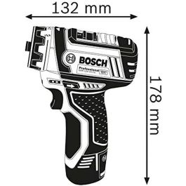 Bosch Professional 06019F6002 Taladro inalámbrico GSR 12V-15FC sin batería ni cargador, en caja L-Boxx
