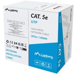 Lanberg 1 grb S Bobina Cable de Red Ethernet UTP Cat5e/Cat5 CCA Sólido 305 Metros 1000 Mbps Gris con RJ45 Precio: 56.99562099. SKU: B1CL2RWW74