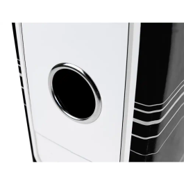 Liderpapel Archivador de Palanca A4 Filing System Forrado con Caja y Compresor Metálico Lomo 80mm Negro