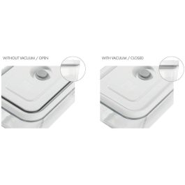 Zwilling Fresh&Save Vakuum Box S, Táper Hermético para Alimentos, Plástico y Silicona, Apto para Microondas/Lavavajillas, Blanco