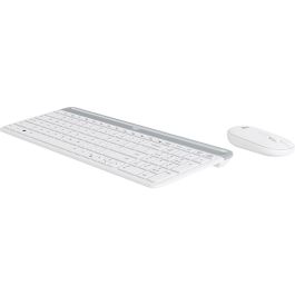 Logitech 920-009205 MK470 Slim Teclado y Ratón Inalámbricos, QWERTY, Completo, Diseño Compacto Moderno, Blanco