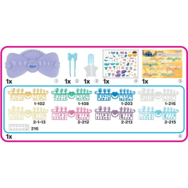 Aquabeads Kit Diseña Tus Uñas Stitch 35121 con Uñas y Decoraciones para +40 Diseños