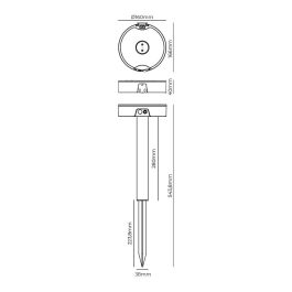 Aplique - estaca solar 4w 500 lm edm