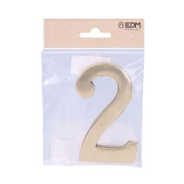 Edm Número 2 Latón Pulido 10cm Fijación Invisible - Números