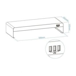 TooQ TQMR0124 Soporte elevador para Monitor y Portátil con 3 puertos USB 2.0 hasta 20 kg Negro TooQ TQMR0124 Soporte elevador para Monitor y Portátil con 3 puertos USB 2.0 hasta 20 kg Negro
