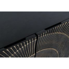 Aparador DKD Home Decor Negro Dorado Metal Madera de mango 81 x 45 x 75 cm