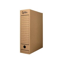 Caja Archivo Definitivo Liderpapel Folio Carton Reciclado 325 gr-M2 Lomo 100 mm Kraft 365x100x251 mm