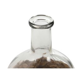 DKD Home Decor Jarrón Básico Natural 19 x 30.5 x 19 cm (4 Unidades) Cristal y Fibra