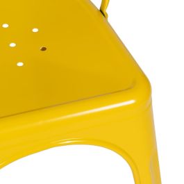 Silla Apilable Amarillo Metal Dallas 45 X 52,50 X 85 cm