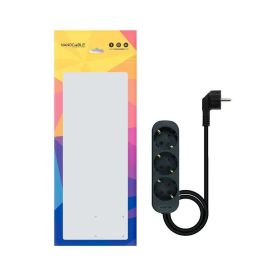 Nanocable 10.37.0004-NS-BK Regleta 4 Tomas de Corriente con Toma de Tierra, Protección Infantil, Cable 1.4m, Negra, 3680W