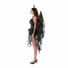 Disfraz ángel oscuro tocado, vestido y alas talla s Disfraz ángel oscuro tocado, vestido y alas talla s