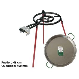 Set Paellera Pulida 46 cm Quemador 400 mm La Dehesa - Metal, Plata/Rojo/Negro (4 Unidades) Precio: 222.50000058. SKU: B1DRGGV8PR