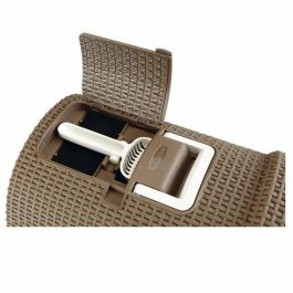 Curver Inodoro para Gatos con Sistema de Cajones, Filtro de Olores, Asa Transporte, Compartimento Accesorios y Fácil Limpieza - Moca