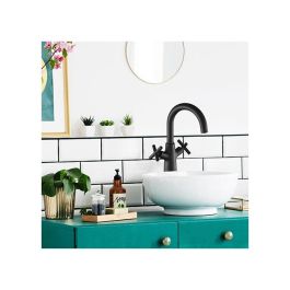 Edouard Rousseau AAAPS00324 Grifo Mezclador para Fregadero Alto Modelo NANKA, Color Negro