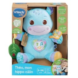 Vtech Baby VTE3417765777059 Hipopótamo de Peluche Théo, Juguete Suave Ecológico para Bebés de Plástico Reciclado