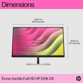 HP E24t G5 - Monitor de 23.8" Full HD (1920x1080) IPS con HDMI, DisplayPort y Función Pivot