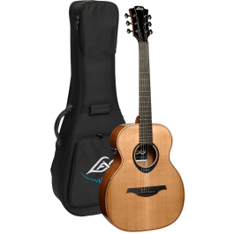 LAG Guitarra Acústica Travel A/E Blue Wave 2 Blue Wave Natural Cedro Macizo Palisandro