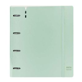 Carpeta Con Recambio Safta Din A4 Cuadro 5 mm Polipropileno Foam 4 Anillas 35 mm Verde Claro