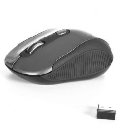 NGS HAZE Ratón Óptico Inalámbrico 2.4 GHz, DPI ajustable 800-1600, Receptor Nano USB, Ambidiestro, Grafito y Negro