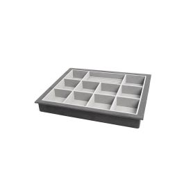 Herrajes Alk Bandeja Joyero Óptima Pequeña para Bastidor Módulo 600-900 con 14 Huecos, Terciopelo y Madera, Grafito/Gris Precio: 58.79000017. SKU: B1353ZRMEG
