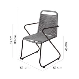 Silla de Jardín Antea 57 x 65,5 x 90 cm Cuerda