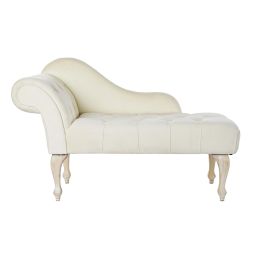 DKD Home Decor Chaiselongue Glam Poliester Rubberwood Desmontable Crema Natural Largo 55 x Alto 77 x Ancho 119 cm Asiento 43 cm DKD Home Decor Chaiselongue Glam Poliester Rubberwood Desmontable Crema Natural Largo 55 x Alto 77 x Ancho 119 cm Asiento 43 cm