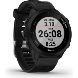Garmin Forerunner 55 Reloj GPS, Pantalla Digital 1.04" 208 x 208 Pixeles, 42 mm, Silicona Negra Precio: 195.58999988. SKU: S7606440