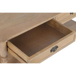 DKD Home Decor Mesa Centro Romantico Clasicjc Marron 110x60x45 cm Mango 2 Cajones 1 Estanteria
