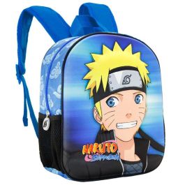 KARACTERMANIA Mochila preescolar 3D Watching Naruto 31cm con relieve frontal y bolsillos laterales de malla