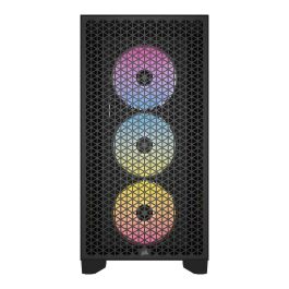 Corsair Caja 3000D RGB Airflow Mid-Tower Negra CC-9011255-WW con Panel de Vidrio Templado