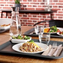 Arcoroc Set 6 Platos Llanos Restaurant Opal - Vidrio Templado Extra Resistente 23,5 cm Blanco - Apto Lavavajillas y Microondas