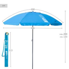 Sombrilla Aktive Azul Ø 200 cm 200 x 200 x 200 cm 200 x 198,5 x 200 cm UV50 (6 Unidades)