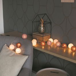 Home Deco Light Guirnalda de Luces 20 LEDs Rojo/Rosa 345 cm para Decoración