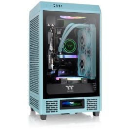 Thermaltake AC-067-OOCNAN-A1 - Kit Panel LCD Turquesa para Torre The Tower 200, 5V 14W, Fácil de Instalar
