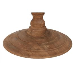 DKD Home Decor Mesa Redonda Comedor Natural Teca Reciclada 140x140x75 cm