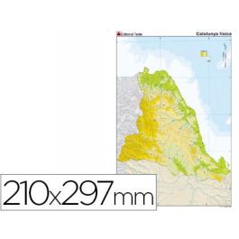 Mapa Mudo Color Din A4 Cataluña Fisico 100 unidades