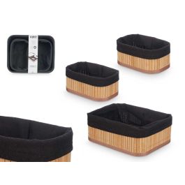 Set 3 Organizadores de Bambú Negro Kipit - 25x9x20 cm y 17x11x8 cm (12 Unidades) Precio: 89.69000007. SKU: B1BG4CK3ZH