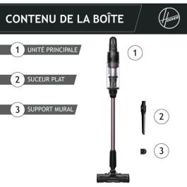 Aspiradora vertical inalámbrica - HOOVER HF1P10H - 40 AW - Pantalla LED - Negro / Morado pastel Aspiradora vertical inalámbrica - HOOVER HF1P10H - 40 AW - Pantalla LED - Negro / Morado pastel