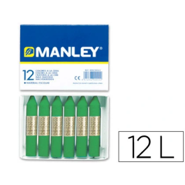 Manley Lapices Cera Unicolor Verde Primavera N.25 Caja 12 Unidades Precio: 2.59000016. SKU: B15JCJSY99