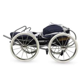 Decuevas Coche de Muñeca Plegable con Bolso Vintage para Muñecas de hasta 48 cm