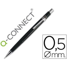 Portaminas Q-Connect 0,5 mm Con Tres Minas Cuerpo Negro Clip Metalico 10 unidades