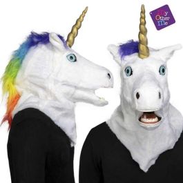 My Other Me Máscara de Unicornia con Mandíbula Móvil, para Disfraz de Adulto, Talla Única, Multicolor