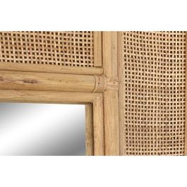 DKD Home Decor Espejo de Ratán Tropical Marrón Claro 180x100 cm - Montaje Vertical u Horizontal, Colección Suipt, Acabado Natural