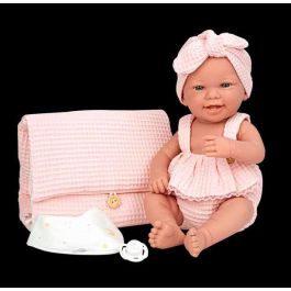 Muñecas Arias Muñeca Zoe 42 cm Rosa c/Cambiador y Babero (Cuerpo Vinyl, Sexo Niña)