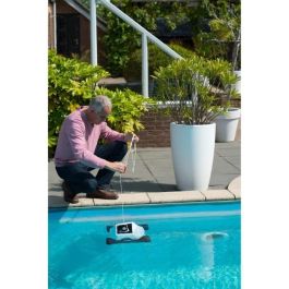 Ubbink Limpiafondos Robotclean Accu a batería para piscinas hasta 50 m², limpieza fondo y pendientes, filtración 100 micras, 10m³/h