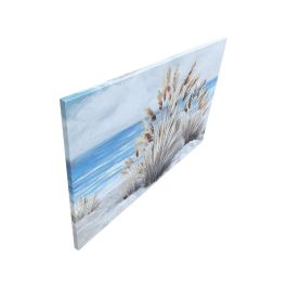 DKD Home Decor Cuadro Mediterraneo Playa Lienzo MDF Azul Beige 3.8 x 80 x 120 cm (2 Unidades)