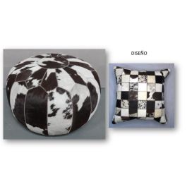 DKD Home Decor Cojin Suelo Colonial Marron Oscuro Crema Piel 48 x 35 x 48 cm Precio: 92.50000001. SKU: B1EZWEBJJ6