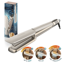 Cecotec Air Lisse Plancha de Pelo con Tecnología Iónica, Cerámica y Keratina, Revestimiento de Aceite de Argán, 2 en 1 Aire y Calor para Eliminar Frizz Precio: 61.49999966. SKU: B18AHPFQ6T