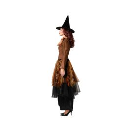 Disfraz Bruja Marrón Vestido Tul Sombrero Mujer Adulta Talla XS-S Halloween